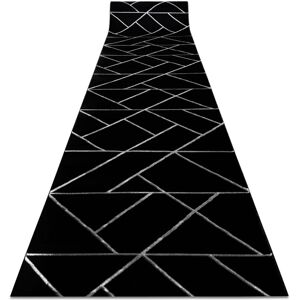 Rugsx - Exclusive emerald Runner 7543 glamour, stylish geometric black / silver 120 cm black 120x100 cm Rugsx - Exclusive emerald Runner 7543 glamour, stylish geometric black / silver 120 cm black 120x100 cm