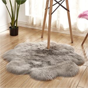 Memkey - Faux Fur Wool Rug, Cozy Feel Like Real Wool, Faux Fur Rug, Artificial Luxury Wool Carpet, Sofa Cushion (Gray, 45 x 45 cm) Memkey - Faux Fur Wool Rug, Cozy Feel Like Real Wool, Faux Fur Rug, Artificial Luxury Wool Carpet, Sofa Cushion (Gray, 45 x 45 cm)