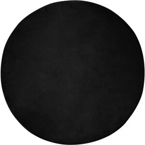 Faux Rabbit Fur Rug Olite Black Ø 200 cm Polyester vidaXL Faux Rabbit Fur Rug Olite Black Ø 200 cm Polyester vidaXL