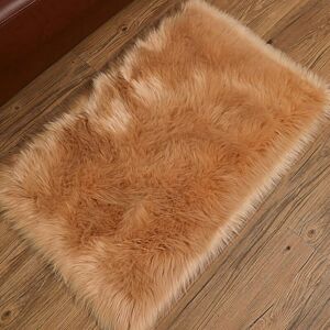 WOIYIC Faux Sheepskin Rug 60x90cm Imitation Fleece Carpet Fluffy Soft Longhair Decorative Chair Cushion Sofa Mat (Brown, 60 x 90 cm) WOIYIC Faux Sheepskin Rug 60x90cm Imitation Fleece Carpet Fluffy Soft Longhair Decorative Chair Cushion Sofa Mat (Brown, 60 x 90 cm)