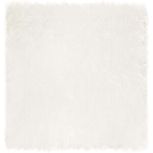 Faux Sheepskin Rug Tafalla White 120 x 120 cm Polyester vidaXL Faux Sheepskin Rug Tafalla White 120 x 120 cm Polyester vidaXL