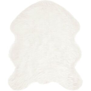 Faux Sheepskin Rug Tafalla White 50 x 80 cm Polyester vidaXL Faux Sheepskin Rug Tafalla White 50 x 80 cm Polyester vidaXL