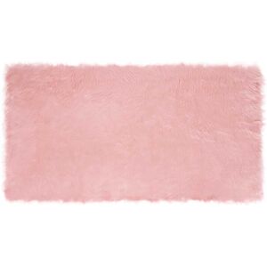 Faux Sheepskin Rug Tafalla Pink 80 x 150 cm Polyester vidaXL Faux Sheepskin Rug Tafalla Pink 80 x 150 cm Polyester vidaXL