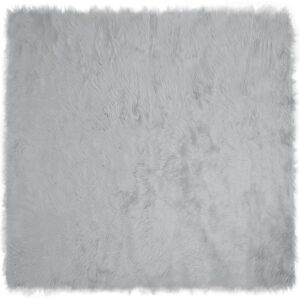 Faux Sheepskin Rug Tafalla Grey 120 x 120 cm Polyester vidaXL Faux Sheepskin Rug Tafalla Grey 120 x 120 cm Polyester vidaXL
