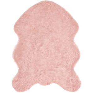 Faux Sheepskin Rug Tafalla Pink 80 x 120 cm Polyester vidaXL Faux Sheepskin Rug Tafalla Pink 80 x 120 cm Polyester vidaXL