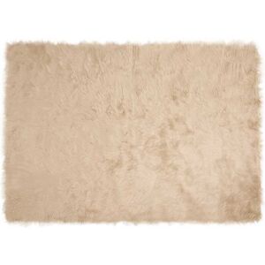 Faux Sheepskin Rug Tafalla Beige 140 x 200 cm Polyester vidaXL Faux Sheepskin Rug Tafalla Beige 140 x 200 cm Polyester vidaXL