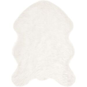 Faux Sheepskin Rug Tafalla White 80 x 120 cm Polyester vidaXL Faux Sheepskin Rug Tafalla White 80 x 120 cm Polyester vidaXL