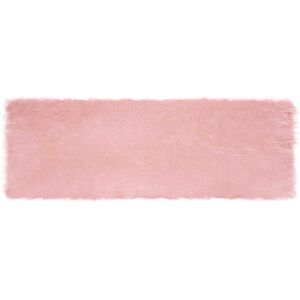 Faux Sheepskin Rug Tafalla Pink 80 x 250 cm Polyester vidaXL Faux Sheepskin Rug Tafalla Pink 80 x 250 cm Polyester vidaXL