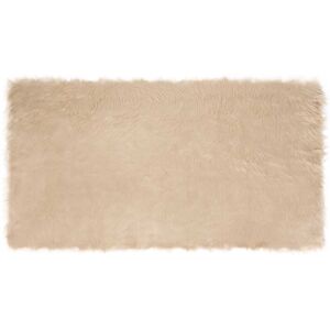 Faux Sheepskin Rug Tafalla Beige 80 x 150 cm Polyester vidaXL Faux Sheepskin Rug Tafalla Beige 80 x 150 cm Polyester vidaXL