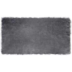 Faux Sheepskin Rug Tafalla Anthracite 80 x 150 cm Polyester vidaXL Faux Sheepskin Rug Tafalla Anthracite 80 x 150 cm Polyester vidaXL