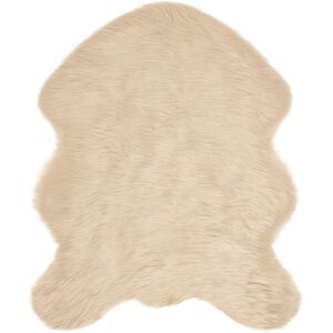 Faux Sheepskin Rug Tafalla Beige 50 x 80 cm Polyester vidaXL Faux Sheepskin Rug Tafalla Beige 50 x 80 cm Polyester vidaXL