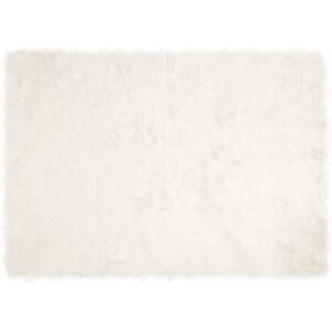 Faux Sheepskin Rug Tafalla White 140 x 200 cm Polyester vidaXL Faux Sheepskin Rug Tafalla White 140 x 200 cm Polyester vidaXL