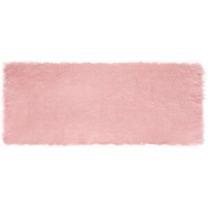 Faux Sheepskin Rug Tafalla Pink 80 x 200 cm Polyester vidaXL Faux Sheepskin Rug Tafalla Pink 80 x 200 cm Polyester vidaXL