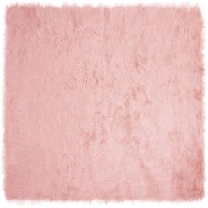 Faux Sheepskin Rug Tafalla Pink 160 x 160 cm Polyester vidaXL Faux Sheepskin Rug Tafalla Pink 160 x 160 cm Polyester vidaXL