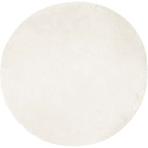 Faux Sheepskin Rug Tafalla White Ø 120 cm Polyester vidaXL Faux Sheepskin Rug Tafalla White Ø 120 cm Polyester vidaXL
