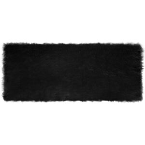 Faux Sheepskin Rug Tafalla Black 80 x 200 cm Polyester vidaXL Faux Sheepskin Rug Tafalla Black 80 x 200 cm Polyester vidaXL