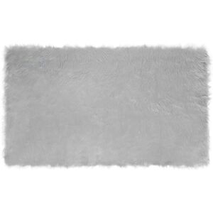 Faux Sheepskin Rug Tafalla Grey 100 x 200 cm Polyester vidaXL Faux Sheepskin Rug Tafalla Grey 100 x 200 cm Polyester vidaXL