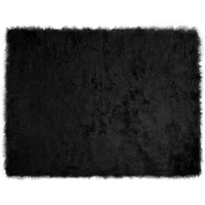 Faux Sheepskin Rug Tafalla Black 240 x 340 cm Polyester vidaXL Faux Sheepskin Rug Tafalla Black 240 x 340 cm Polyester vidaXL