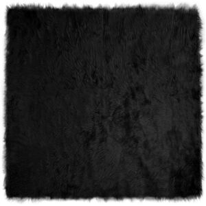 Faux Sheepskin Rug Tafalla Black 240 x 240 cm Polyester vidaXL Faux Sheepskin Rug Tafalla Black 240 x 240 cm Polyester vidaXL