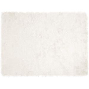 Faux Sheepskin Rug Tafalla White 160 x 230 cm Polyester vidaXL Faux Sheepskin Rug Tafalla White 160 x 230 cm Polyester vidaXL
