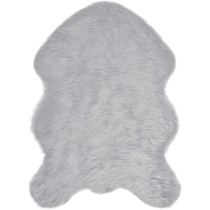 Faux Sheepskin Rug Tafalla Grey 60 x 90 cm Polyester vidaXL Faux Sheepskin Rug Tafalla Grey 60 x 90 cm Polyester vidaXL
