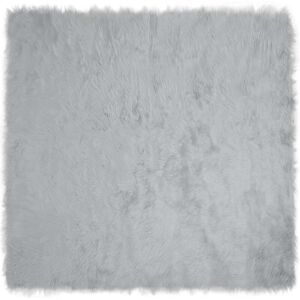 Faux Sheepskin Rug Tafalla Grey 240 x 240 cm Polyester vidaXL Faux Sheepskin Rug Tafalla Grey 240 x 240 cm Polyester vidaXL