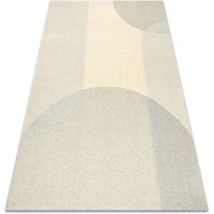 RugsX FLUX Wool Carpet - Geometric, Structural, Beige / Grey - Carpet RugsX FLUX Wool Carpet - Geometric, Structural, Beige / Grey - Carpet