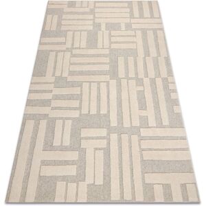 RUGSX Flux 461.95.AE110 wool carpet osta - Geometric, structural, loft cream / beige beige 240x340 cm RUGSX Flux 461.95.AE110 wool carpet osta - Geometric, structural, loft cream / beige beige 240x340 cm