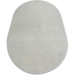 RugsX FLUX wool oval rug - Geometric, structural, loft blue/grey - Rug RugsX FLUX wool oval rug - Geometric, structural, loft blue/grey - Rug