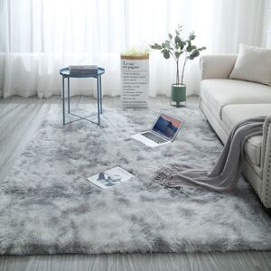 Grey tie-dye bedroom/living room rug, suede bedroom rug measuring 160 x 200 cm, soft bedside rug Grey tie-dye bedroom/living room rug, suede bedroom rug measuring 160 x 200 cm, soft bedside rug