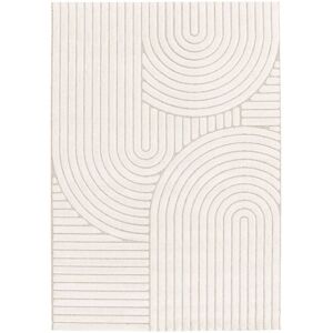 SWEEEK Interior carpet with ethnic arches pattern 200x290cm, short pile, beige and cream SWEEEK Interior carpet with ethnic arches pattern 200x290cm, short pile, beige and cream