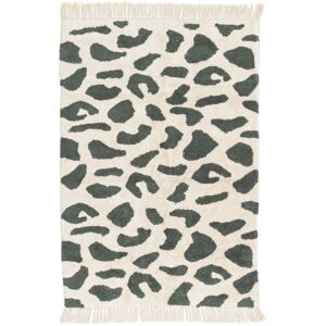 SWEEEK Indoor cotton rug dark green speckled pattern with fringes Glen 120x170cm SWEEEK Indoor cotton rug dark green speckled pattern with fringes Glen 120x170cm