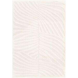 SWEEEK Beige Shaggy Rug - Interior with Vegetal Pattern SWEEEK Beige Shaggy Rug - Interior with Vegetal Pattern