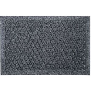 JVL Dirt Defender Scraper Doormat, Diamond, 40x60cm, Grey JVL Dirt Defender Scraper Doormat, Diamond, 40x60cm, Grey