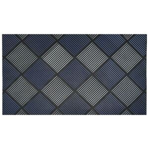 JVL Platina Scraper Rubber Doormat, 40x70cm, Silver/Blue JVL Platina Scraper Rubber Doormat, 40x70cm, Silver/Blue