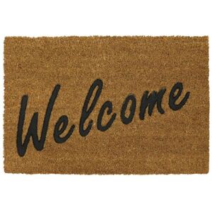 JVL - Rubber Embossed pvc Backed Coir Doormat, 40x60cm, Welcome JVL - Rubber Embossed pvc Backed Coir Doormat, 40x60cm, Welcome