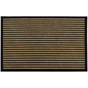 JVL Vienna Rubber Backed Scraper Doormat, 60x90cm, Lines JVL Vienna Rubber Backed Scraper Doormat, 60x90cm, Lines
