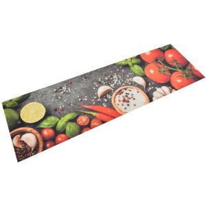 Kitchen Rug Washable Vegetables 45x150 cm Velvet Vidaxl Kitchen Rug Washable Vegetables 45x150 cm Velvet Vidaxl