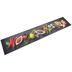 Kitchen Rug Washable Spices 60x300 cm Velvet Vidaxl Kitchen Rug Washable Spices 60x300 cm Velvet Vidaxl