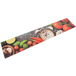 vidaXL Kitchen Rug Washable Vegetables 60x300 cm Velvet Multi-coloured - Kitchen Rug vidaXL Kitchen Rug Washable Vegetables 60x300 cm Velvet Multi-coloured - Kitchen Rug