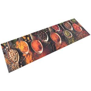 Kitchen Rug Washable Spoon & Spices 60x180 cm Velvet Vidaxl Kitchen Rug Washable Spoon & Spices 60x180 cm Velvet Vidaxl