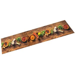 Kitchen Rug Washable Spices 60x180 cm Velvet Vidaxl Kitchen Rug Washable Spices 60x180 cm Velvet Vidaxl