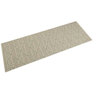 Kitchen Rug Washable Leaves 45x150 cm Velvet vidaXL Kitchen Rug Washable Leaves 45x150 cm Velvet vidaXL
