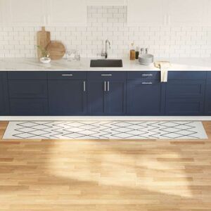 Kitchen Rug White 300 x 60 cm Velvet vidaXL Kitchen Rug White 300 x 60 cm Velvet vidaXL