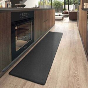 MCBOSON Kitchen Rug, Kitchen Rug in Front of Sink, Waterproof PVC Hallway Rug, Non-Slip and Oil-Resistant Long Runner Rug (45 x 150 cm, Black) MCBOSON Kitchen Rug, Kitchen Rug in Front of Sink, Waterproof PVC Hallway Rug, Non-Slip and Oil-Resistant Long Runner Rug (45 x 150 cm, Black)
