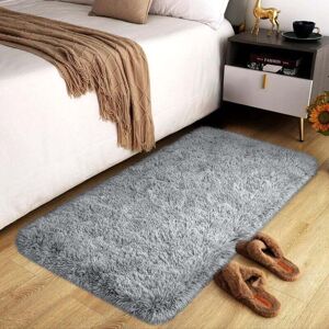Living Room - Grey Non-Slip Rugs for Bedroom - Fluffy Shaggy Rug, Super Soft, Small Thick Pile, Non-Shedding Plush Carpet for Lounge, 50cm x 80cm Mumu Living Room - Grey Non-Slip Rugs for Bedroom - Fluffy Shaggy Rug, Super Soft, Small Thick Pile, Non-Shedding Plush Carpet for Lounge, 50cm x 80cm Mumu