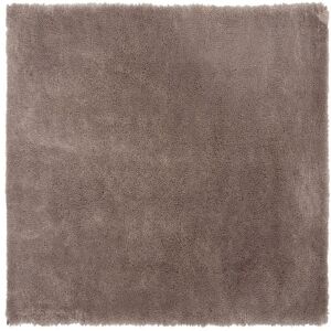 Beliani Shaggy Area Rug Light Brown Cotton Polyester Blend 200 x 200 cm Fluffy Dense Pile Material:Polyester Size:xx200