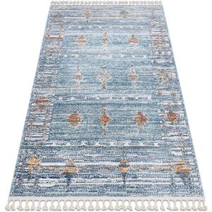 Rugsx - Modern carpet belle BF13C blue / beige Fringe blue 200x290 cm Rugsx - Modern carpet belle BF13C blue / beige Fringe blue 200x290 cm