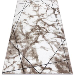 Rugsx - Modern carpet cozy Lina, geometric, marble - structural two levels of fleece brown brown 180x270 cm Rugsx - Modern carpet cozy Lina, geometric, marble - structural two levels of fleece brown brown 180x270 cm