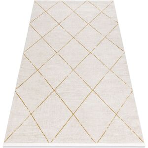 Rugsx - Modern carpet duke 51245 cream / gold - Trellis, structured, very soft, fringes beige 240x330 cm Rugsx - Modern carpet duke 51245 cream / gold - Trellis, structured, very soft, fringes beige 240x330 cm